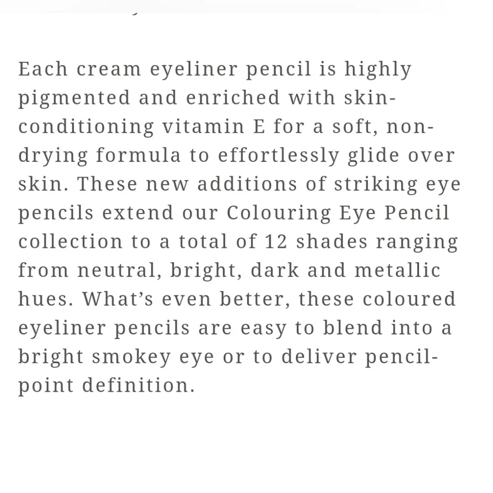 🌺Illamasqua Elate Eye Liner Pencil White Eye Liner